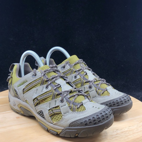 Merrell Vibram Outdoor Breathable brown/green hiking shoe- Wmns size 6 - Picture 5 of 8